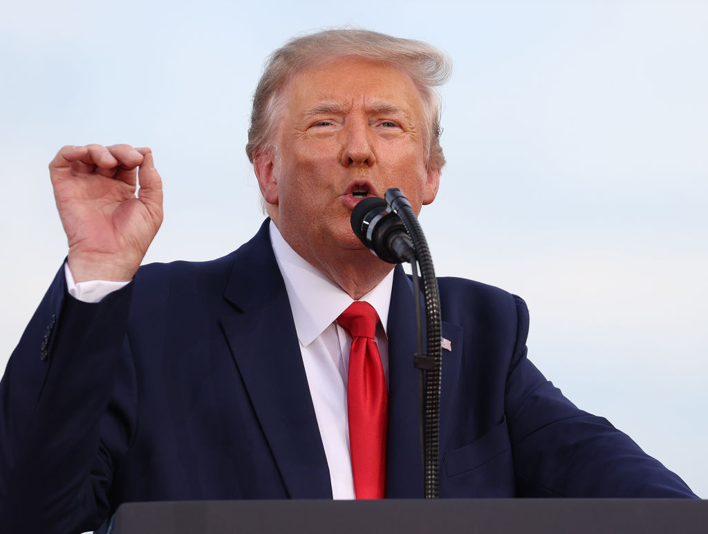 President Donald Trump speaks during an event on the South Lawn of the White House on July 04, 2020 in Washington, DC.